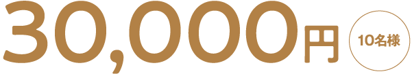 30,000円 10名様